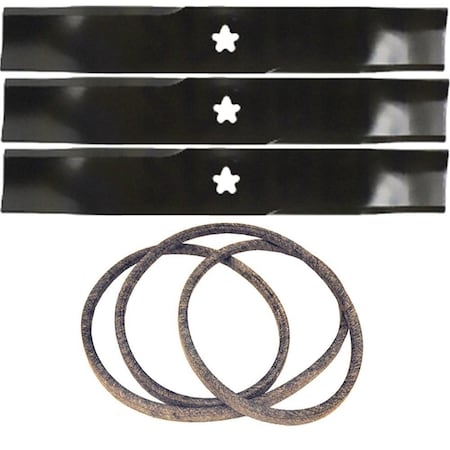 Aic Replacement Parts Belt & Blades Kit fits Craftsman 48 DYT4000 180808 174369 173921 532180808 180808-BLADES